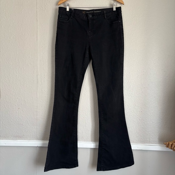 LC Lauren Conrad Denim - LC Lauren Conrad High Rise Waist Flare Jeans Size 12 Black
